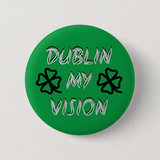 St. Patrick's Day Funny Humour Green 2 Inch Round Button (Front)