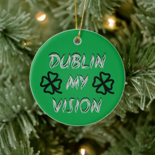 St. Patrick's Day Funny Humour Green Ceramic Ornament