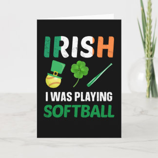 St. Patrick's Day Funny Irish I Was Playing Card