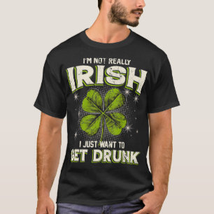 St Patricks Day Funny Irish Quote Shamrock T-Shirt