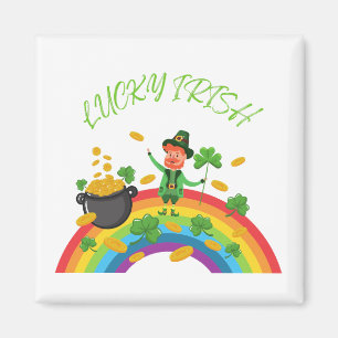 St. Patricks Day -Funny Lucky Irish Leprechaun     Magnet