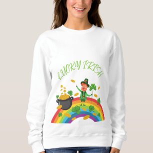 St. Patricks Day -Funny Lucky Irish Leprechaun Sweatshirt