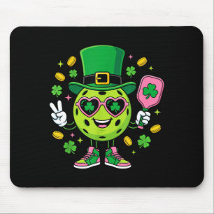 St patricks day funny lucky pickleball hat irish mouse pad
