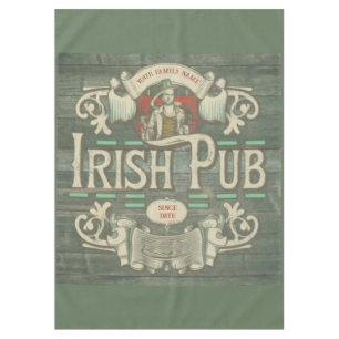St Patrick's Day Funny Personalized Irish Pub Tablecloth