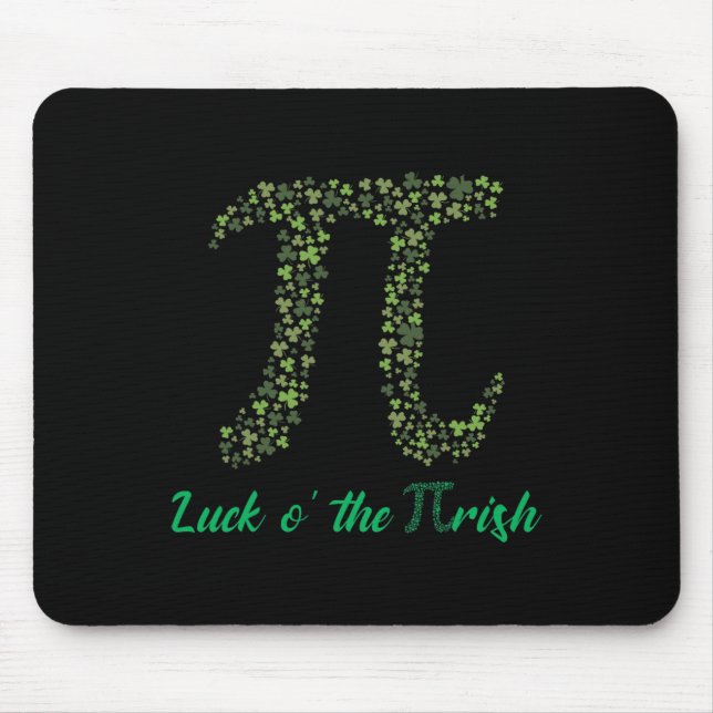 St Patricks Day Funny Pi Luck O' The Pi-rish Gifts Mouse Pad (Front)