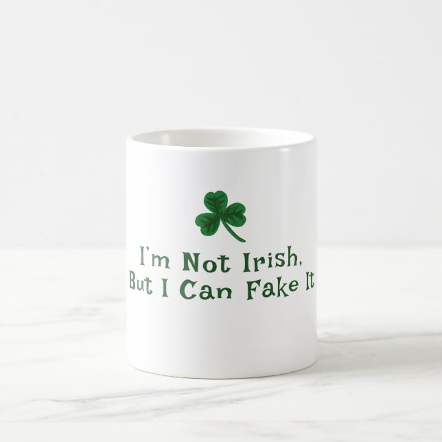 St. Patrick's Day, Funny Text Fake Irish Coffee Mug (Center)