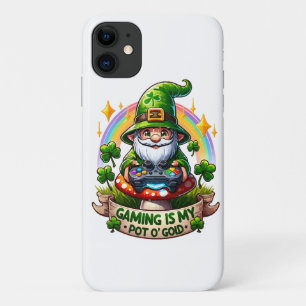 St. Patrick's Day Gamer Gnome iPhone 11 Case
