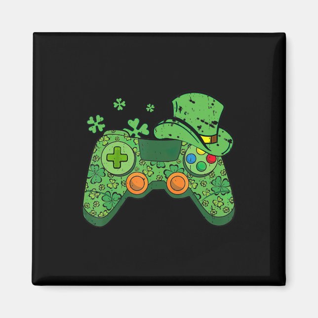 St Patricks Day Gamer  Irish Game Controller Gamin Magnet (Front)