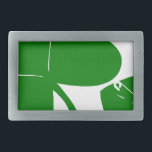 St Patrick's Day - Get Lucky 3   1 leaves = 4 Belt Buckle<br><div class="desc">Modern Design - St Patrick's day</div>