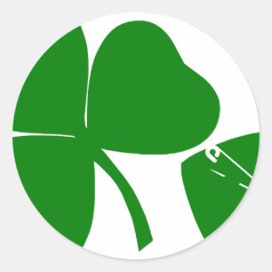 St Patrick's Day - Get Lucky 3 + 1 leaves = 4 Classic Round Sticker