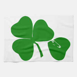 St Patrick's Day - Get Lucky 3 + 1 leaves = 4 Kitchen Towel