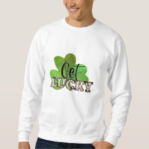 St. Patrick's Day Get Lucky Men's Basic Sweatshirt