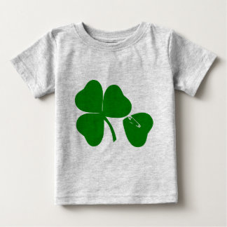 St Patrick's Day Get Lucky Safety Pin Baby Romper