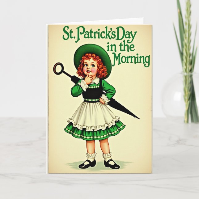 St Patricks Day Girl Card (Front)