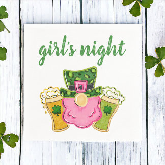St Patrick's Day Girl's Night Napkin