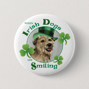 St. Patrick's Day Glen of Imaal Terrier 2 Inch Round Button
