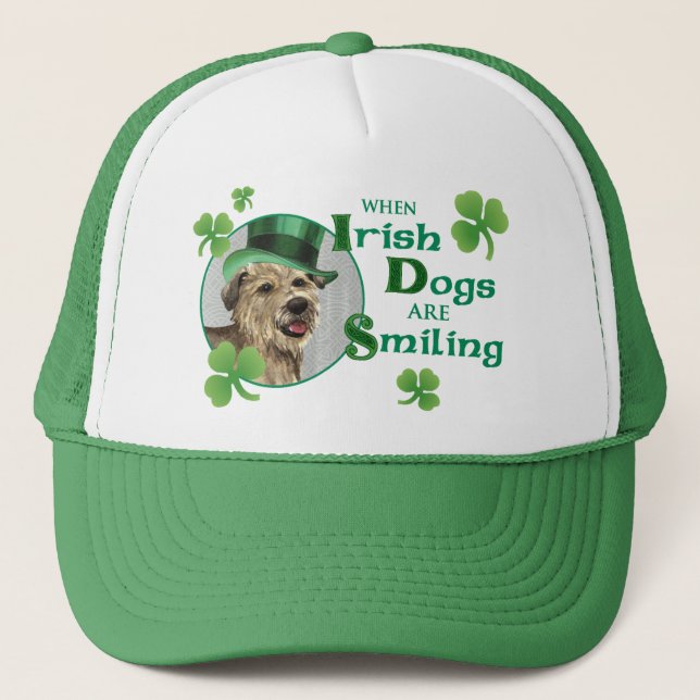 St. Patrick's Day Glen of Imaal Terrier Trucker Hat (Front)