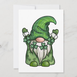 St Patricks Day Gnome Holiday Card