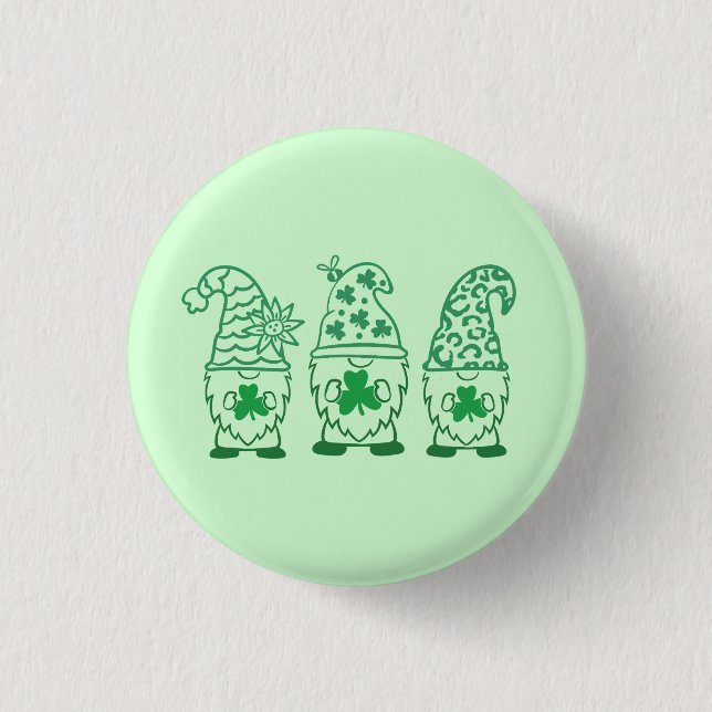 St. Patrick's Day Gnomes-60682 1 Inch Round Button (Front)