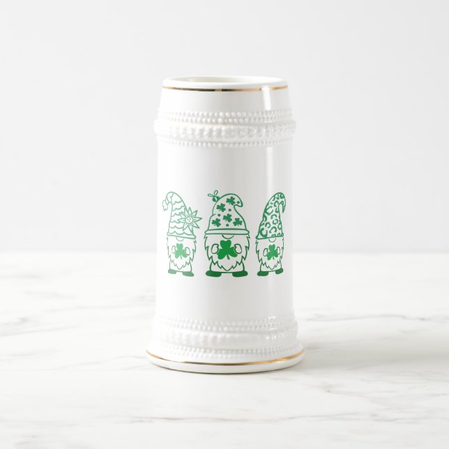 St. Patrick's Day Gnomes-60682 Beer Stein (Center)