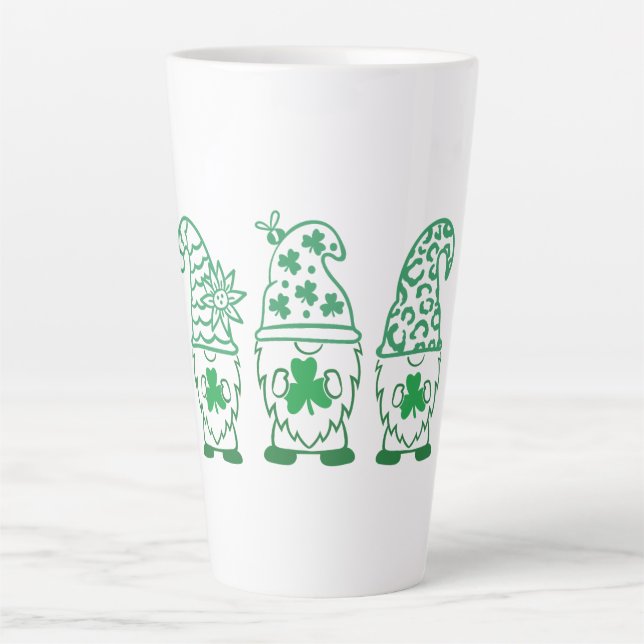 St. Patrick's Day Gnomes-60682 Latte Mug (Front)