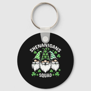 St Patricks Day Gnomes Shenanigans Squad 2024 Men  Keychain