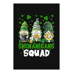 St Patricks Day Gnomes Shenanigans Squad Saint Photo Print