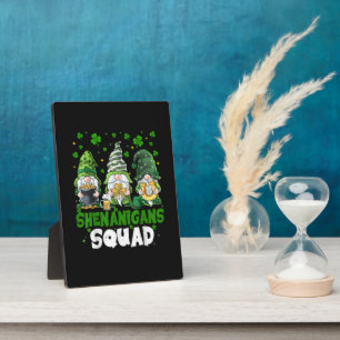 St Patricks Day Gnomes Shenanigans Squad Saint Plaque