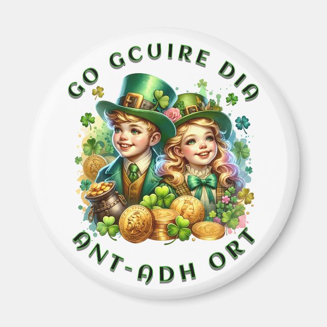 St Patrick's Day | Go gcuire Dia an t-ádh ort Magnet (Front)