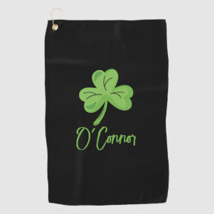 St. Patrick's Day Golfer Custom Lucky Shamrock Golf Towel