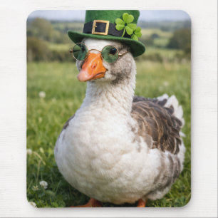 St. Patrick's Day Goose Mouse Pad