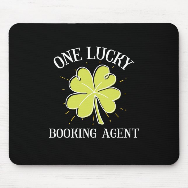 St Patricks Day Graphic For A Booking Agent One Lu Mouse Pad (Front)