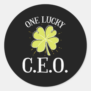 St Patricks Day Graphic For A C.e.o. One Lucky Classic Round Sticker