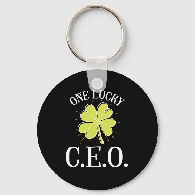 St Patricks Day Graphic For A C.e.o. One Lucky  Keychain (Front)