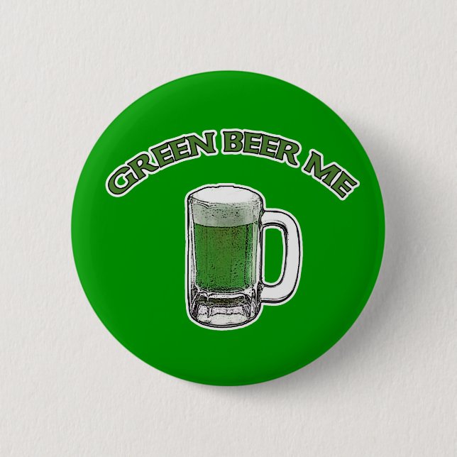 St. Patrick's Day Green Beer Me Buttons (Front)