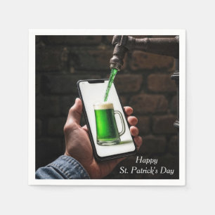 St. Patrick's Day Green Beer Napkin