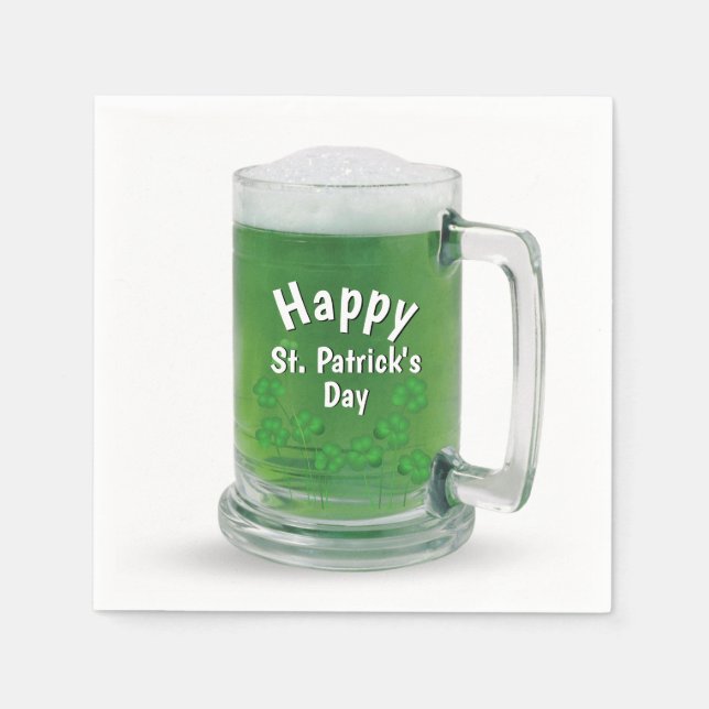 St. Patrick's Day Green Beer  Napkin (Front)