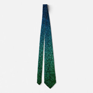 St Patrick's Day Green Glitter Blue Art Gift Favor Tie