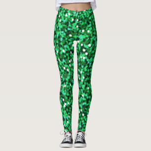 st patricks day / green glittery leggings