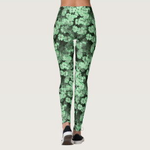 St Patrick's Day Green Shamrock Forest Leggings