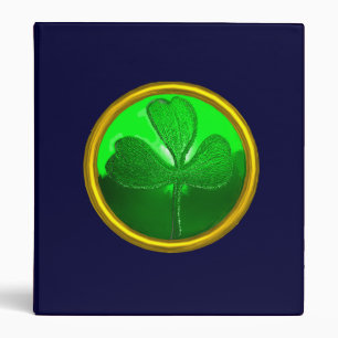 ST PATRICK'S DAY GREEN SHAMROCK GEMSTONE JEWEL BINDER