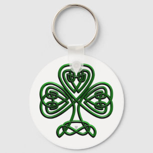 St Patricks Day Green Shamrock Keychain