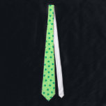 St. Patrick's Day Green Shamrock Pattern Irish Tie<br><div class="desc">Celebrate Irish St. Patrick's day wearing a shamrock neck tie or wear all year to show your Irishness. The textured background is a light green with dark green shamrocks and dots scattered in a random pattern. Fun and colourful for a traditional holiday.</div>