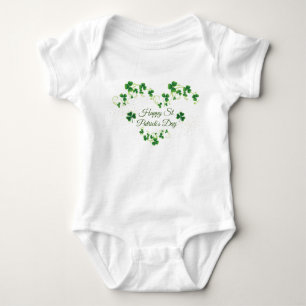 St. Patrick's Day Green Shamrock Vine Irish Party Baby Bodysuit