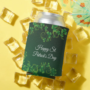 St. Patrick's Day Green Shamrock Vine Irish Party  Can Cooler