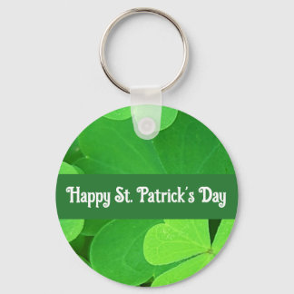 St. Patrick's Day Green Shamrocks and Clovers      Keychain