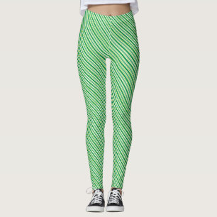 St. Patrick's Day Green Stripes Pattern-54608 Leggings