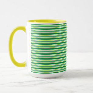 St. Patrick's Day Green Stripes Pattern-54608 Mug