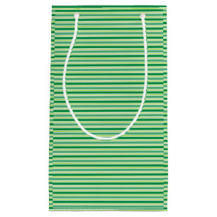 St. Patrick's Day Green Stripes Pattern-54608 Small Gift Bag