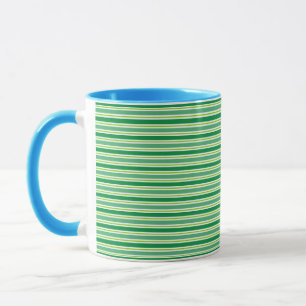 St. Patrick's Day Green Stripes Pattern Mug